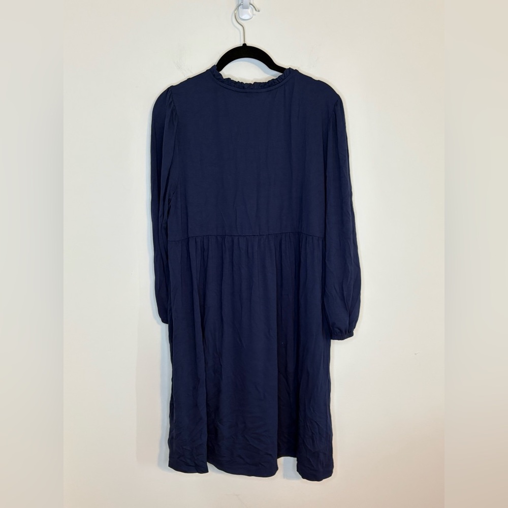 Wonderly Long Sleeve V-neck Navy Blue Knee Length Dress NWT Size XL - Picture 6 of 7